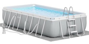 Intex 26791EH 16' x 42" Prism Frame Rectangular Above-Ground Swimming Pool Set with Pump, Ladder & Cover