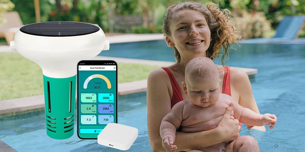 RYAKKA Floating Smart Pool Monitor for Pool Water Testing RYAKKA Floating Smart Pool Monitor for Pool Water Testing