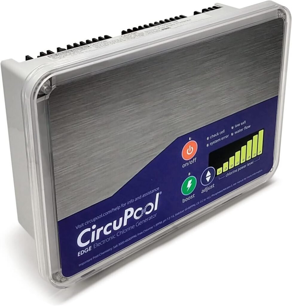 CircuPool EDGE25 Salt Chlorine Generator - Electronic Salt Chlorinator System for Your Swimming Pool