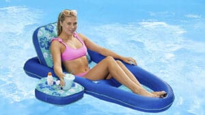 Aqua Pool Float and Lounge - Pool Inflatable Float Recliner and Tanner