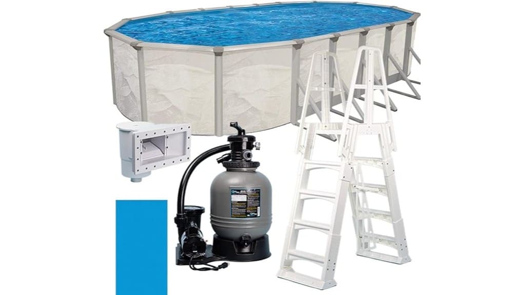 52 inch oval steel pool