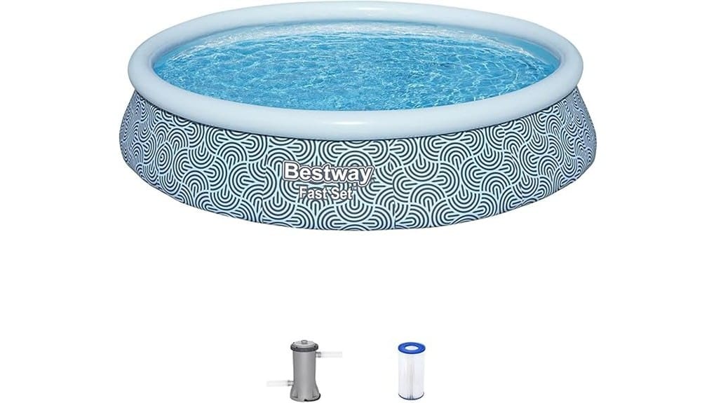 above ground rattan print pool