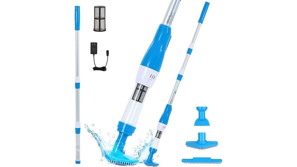 compact versatile rechargeable pool vacuum