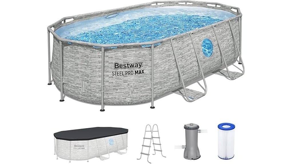 durable above ground pool with view