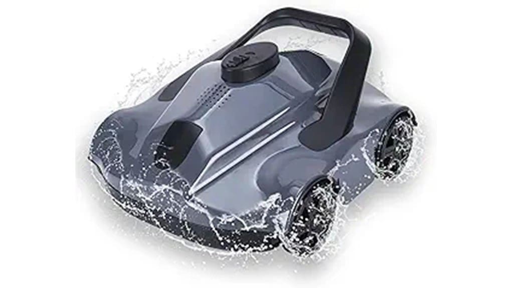 gray automatic robotic pool vacuum