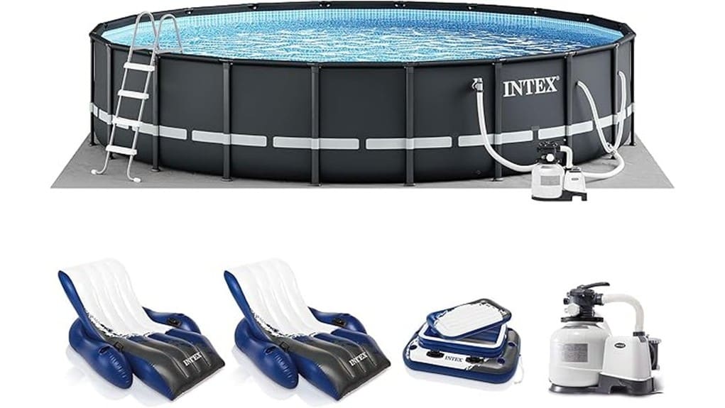 inflatable family aboveground pool