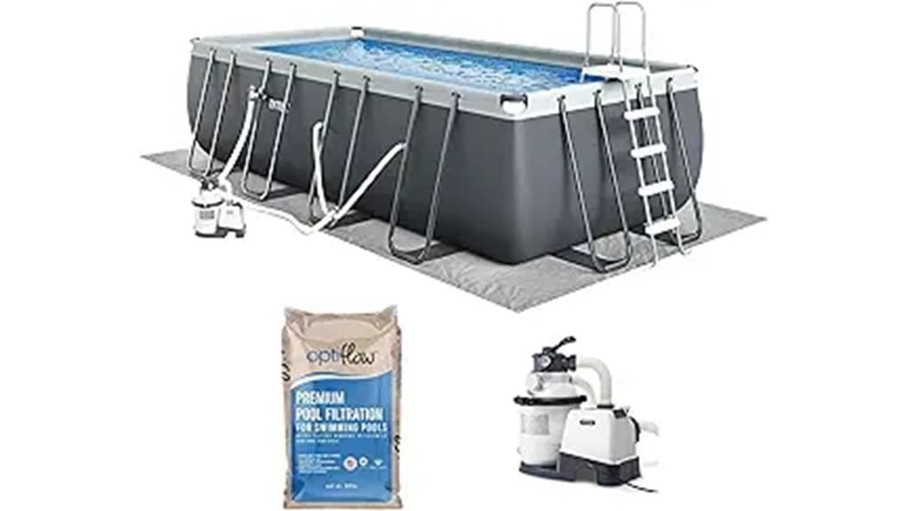 inflatable frame above ground pool