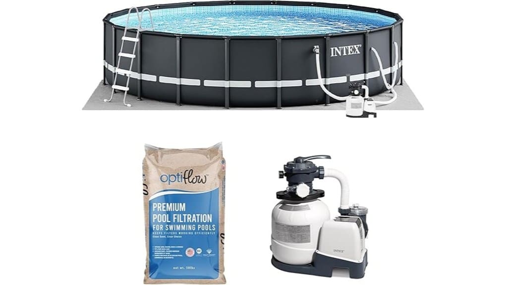 inflatable metal framed pool