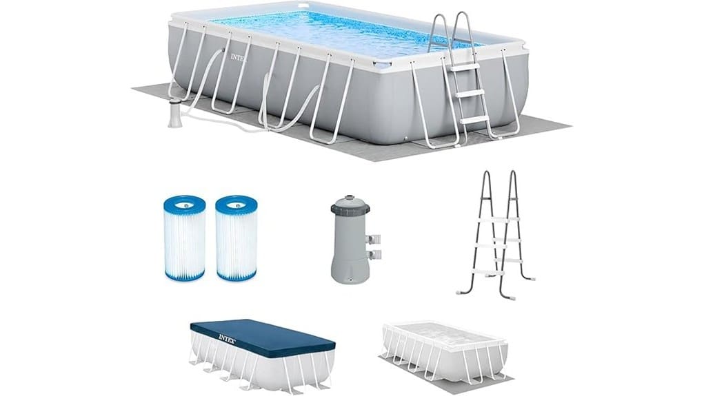 inflatable prism frame family pool