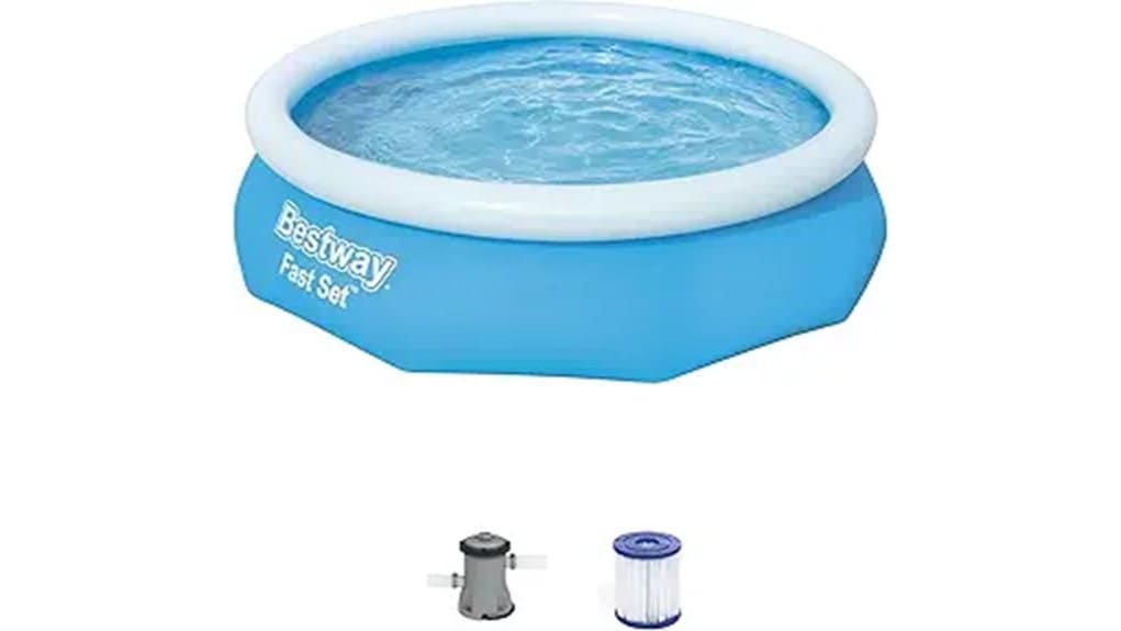 inflatable ring above ground pool