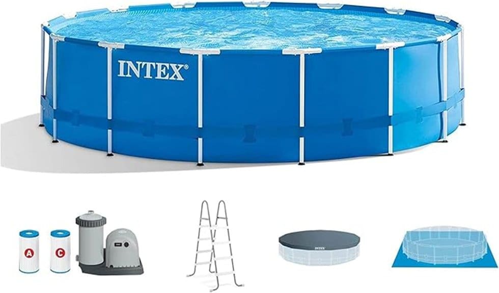 inflatable style metal frame pool