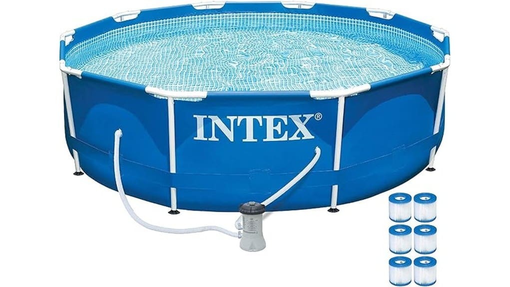 intex four person metal frame pool