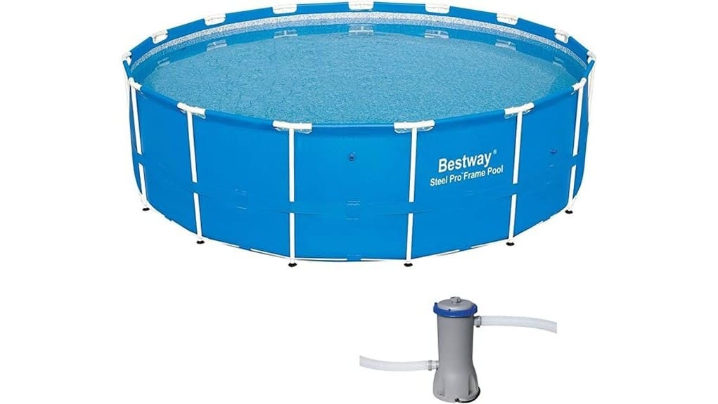 large oval steel pool