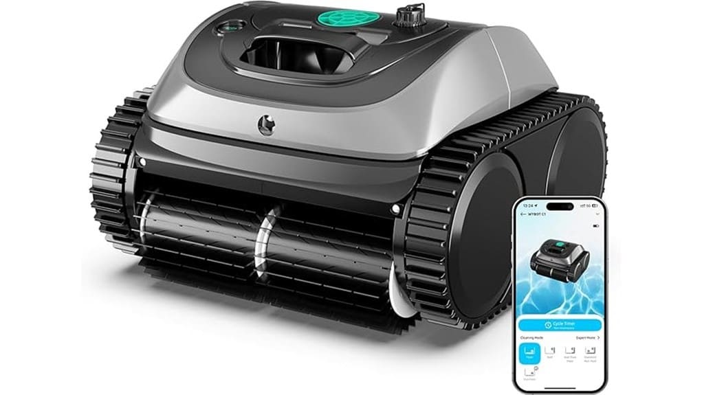 robotic gray pool vacuum
