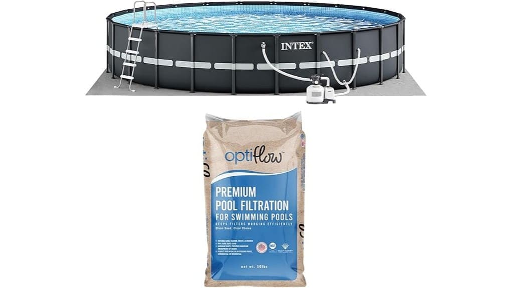 spacious durable above ground pool