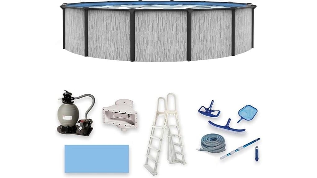 spacious durable above ground pool