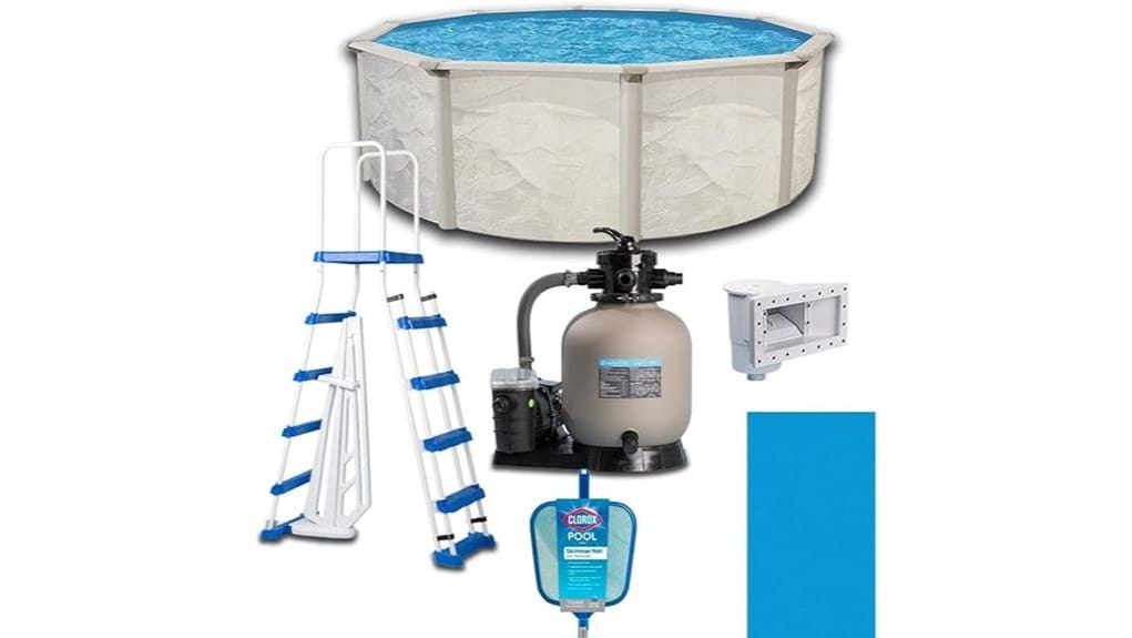 steel frame above ground pool