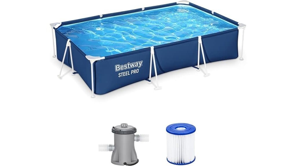 steel pro rectangular above ground pool