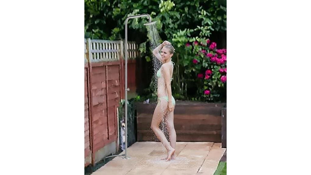 87 brushed stainless rainfall outdoor