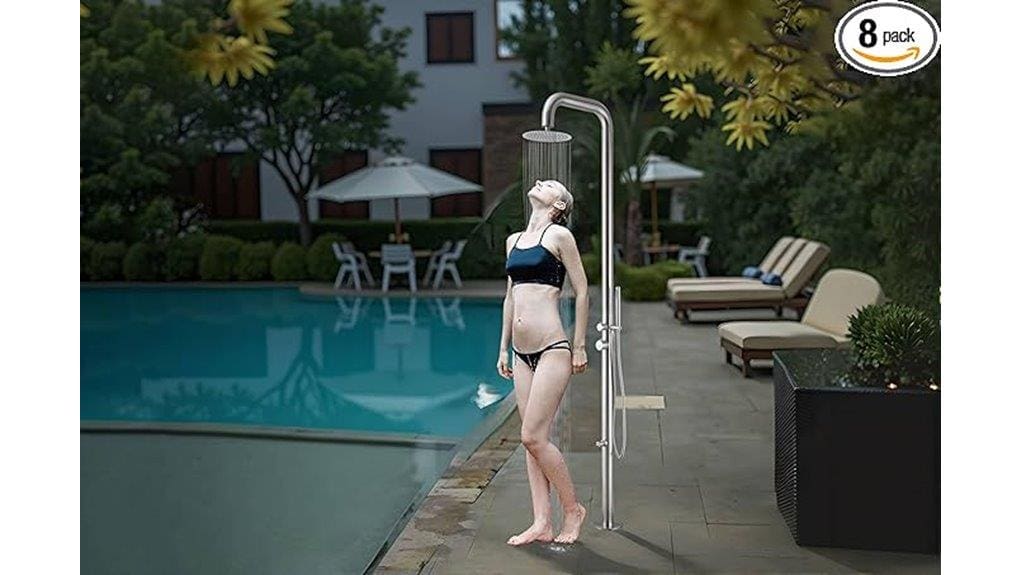 91 stainless steel outdoor shower