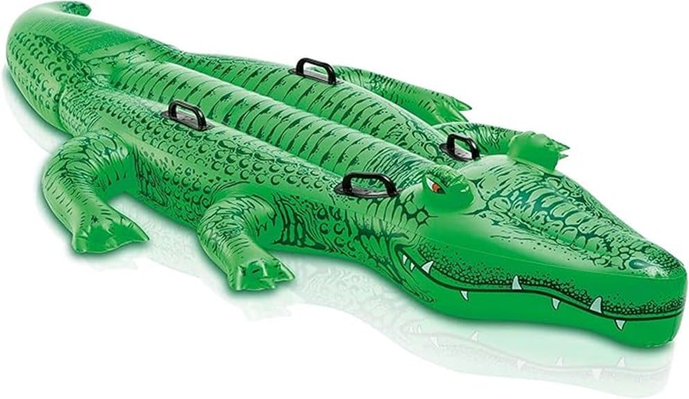 bright inflatable gator float
