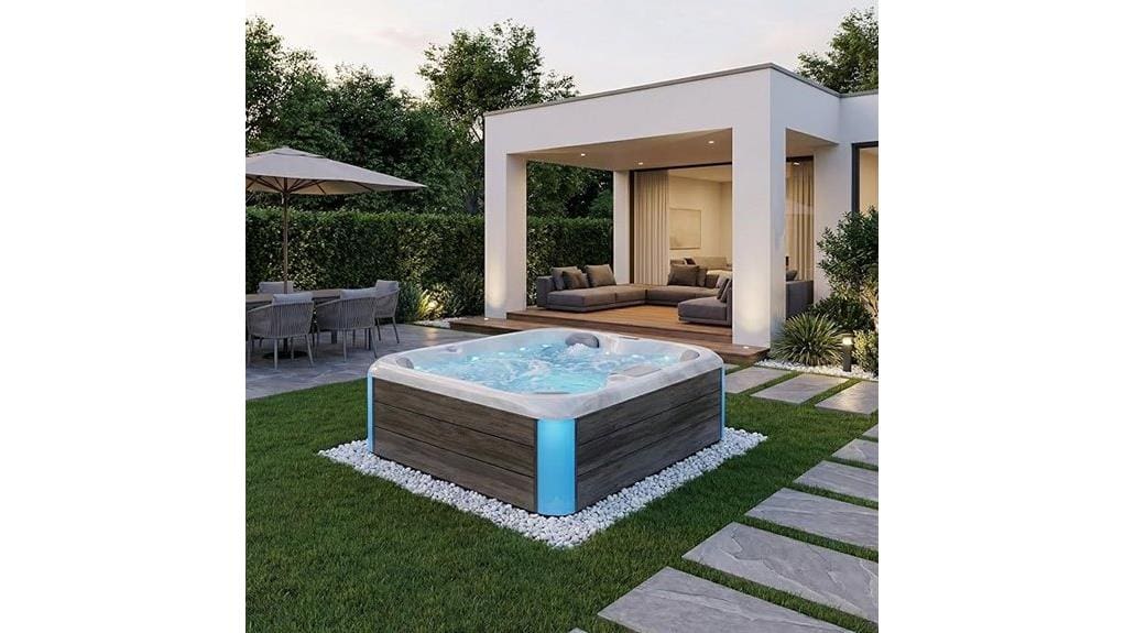 compact 4 person backyard spa