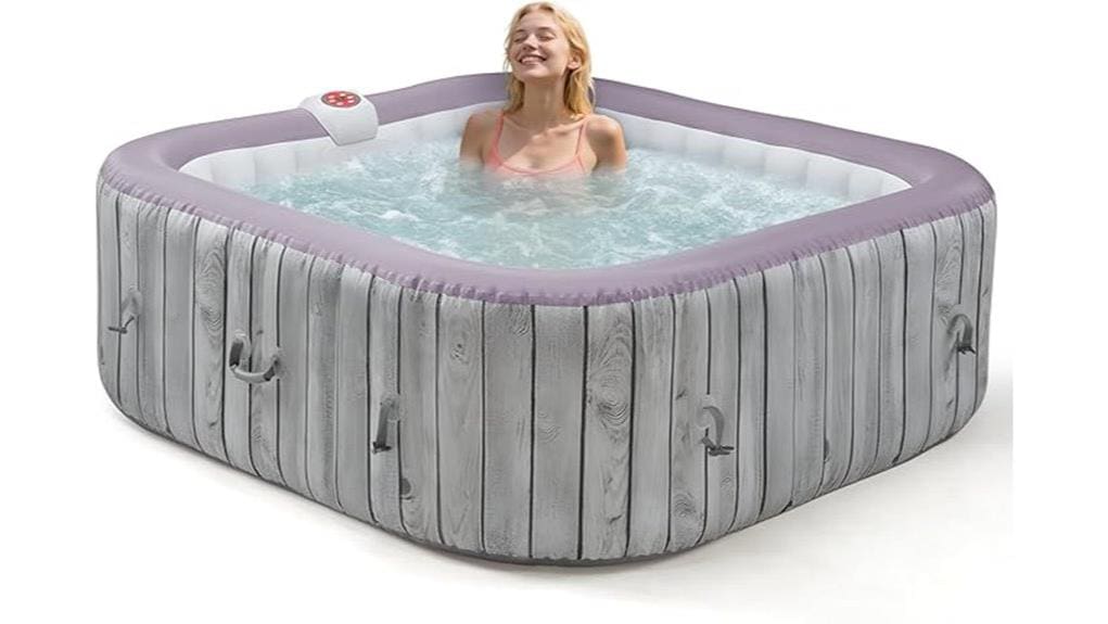 compact square inflatable spa