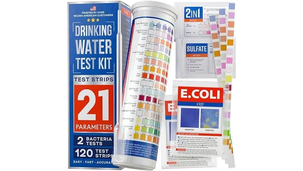 comprehensive 20 in 1 water testing strips
