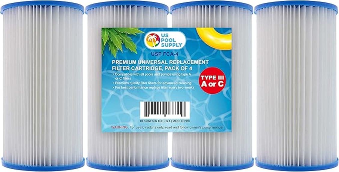 four pack pool filter cartridges
