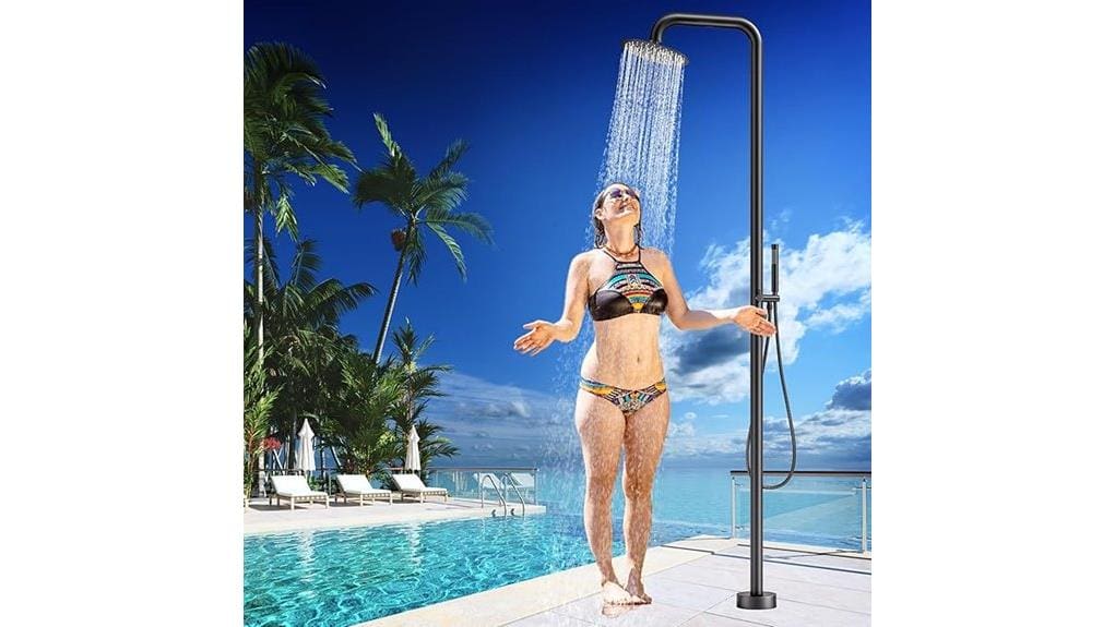 freestanding outdoor shower faucet