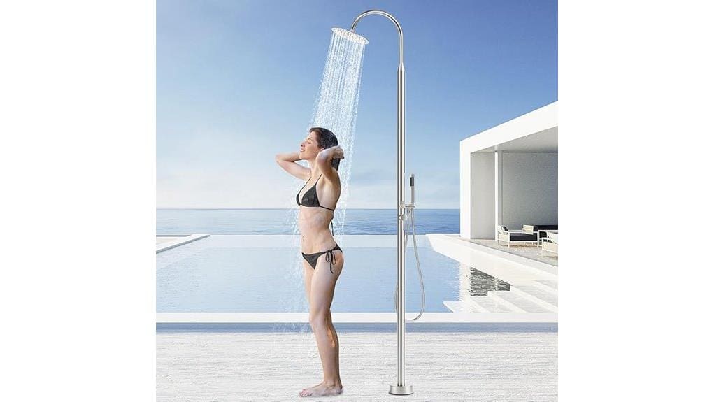 freestanding outdoor shower fixtures