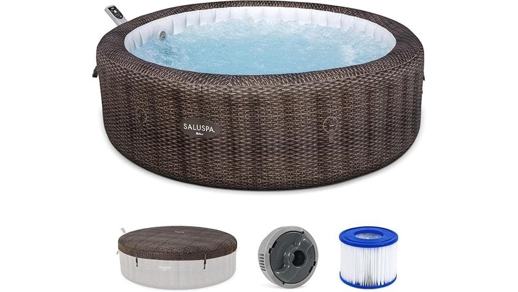 inflatable 5 7 person hot tub