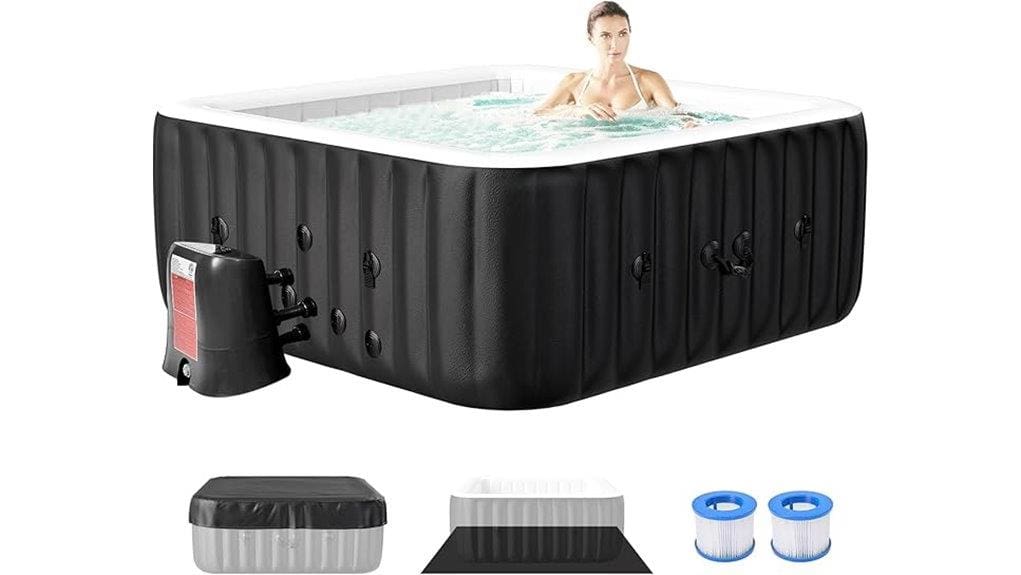 inflatable 73x25 inch hot tub