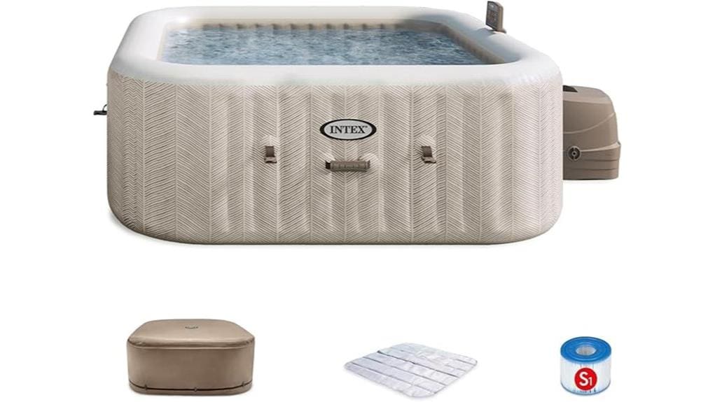 inflatable chevron patterned deluxe spa