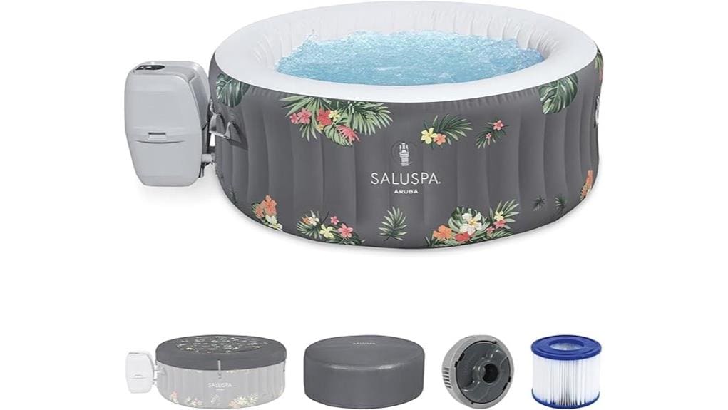 inflatable four person soothing spa