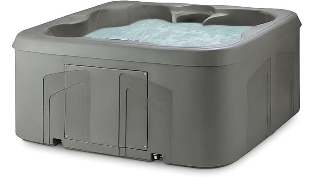 inflatable four person square hot tub