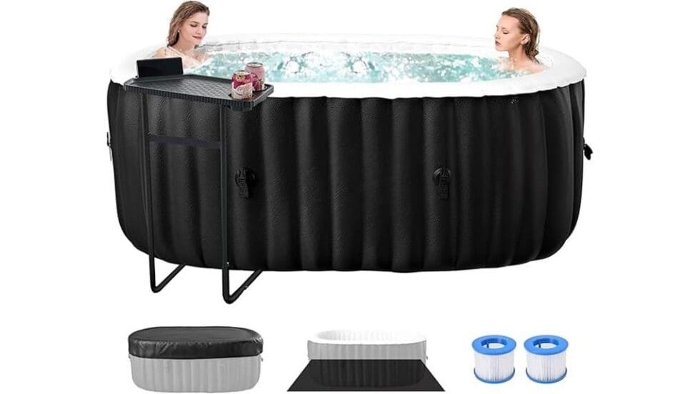 Inflatable Side Table Inflatable Blow up Hot Tub With Side Table Review | The Best Pools