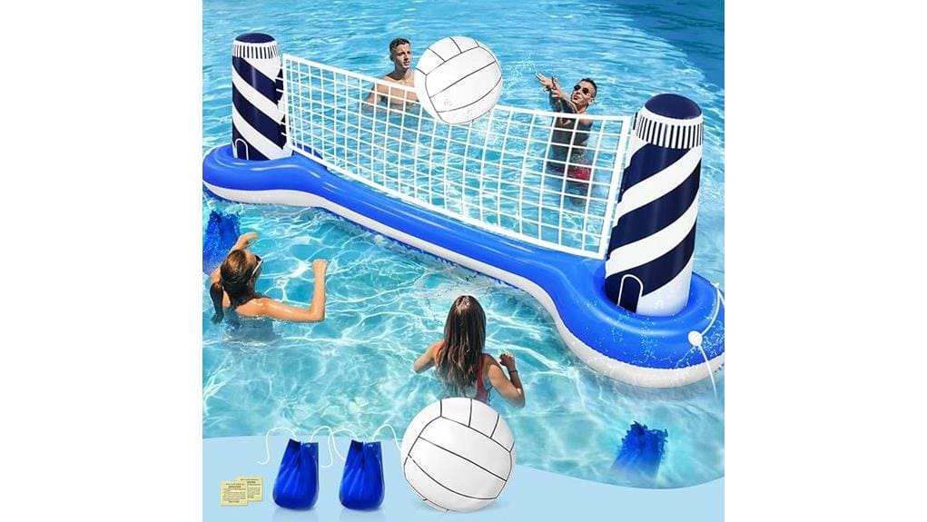 inflatable pool volleyball set