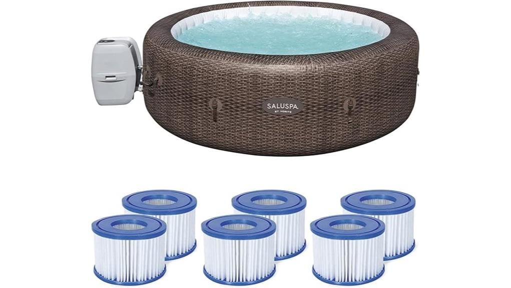 inflatable six person hot tub