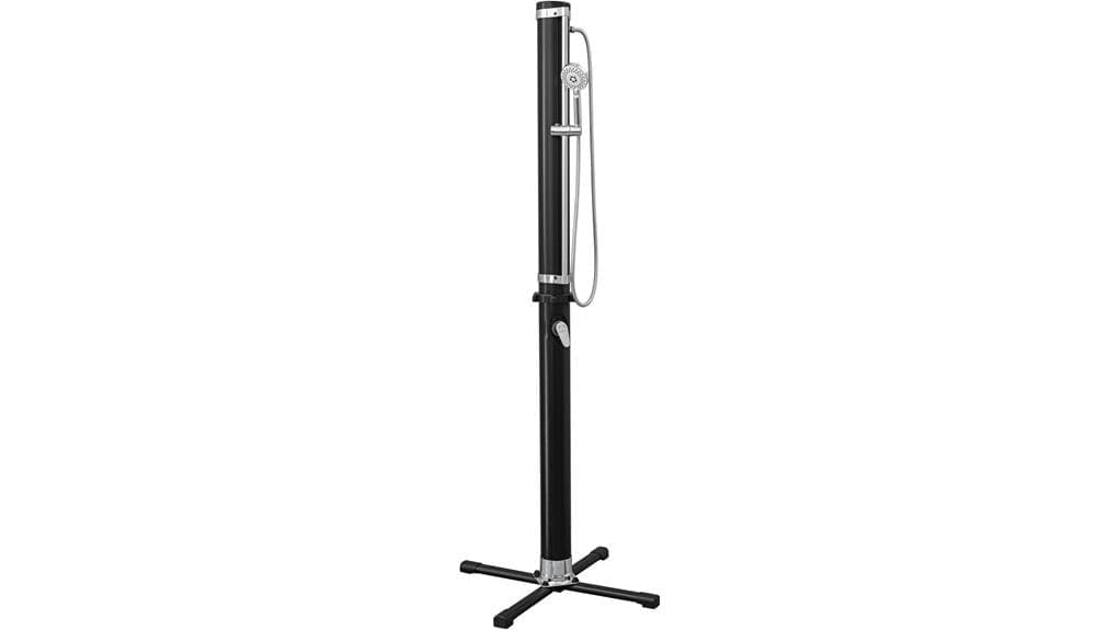 inflatable solar heated outdoor shower