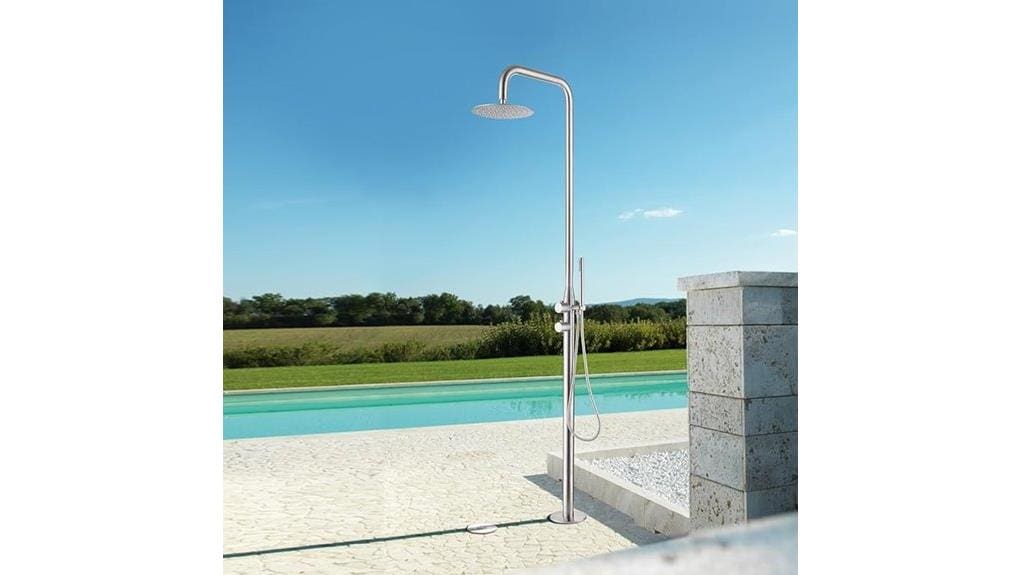 outdoor freestanding shower kit