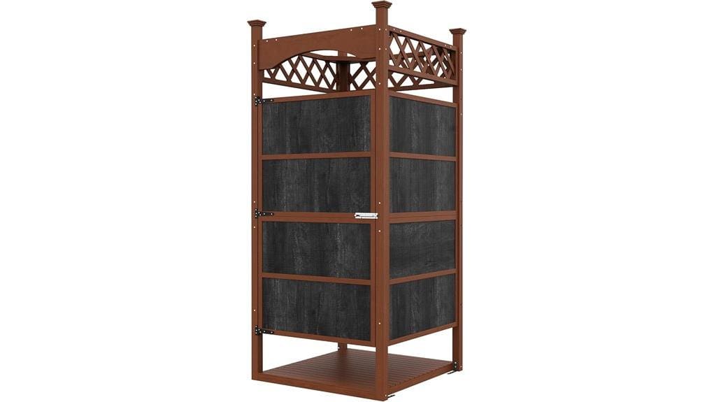 outdoor shower with mat