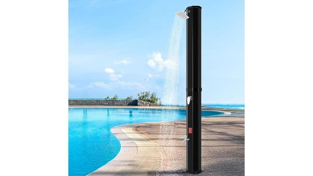 portable solar shower capacity details