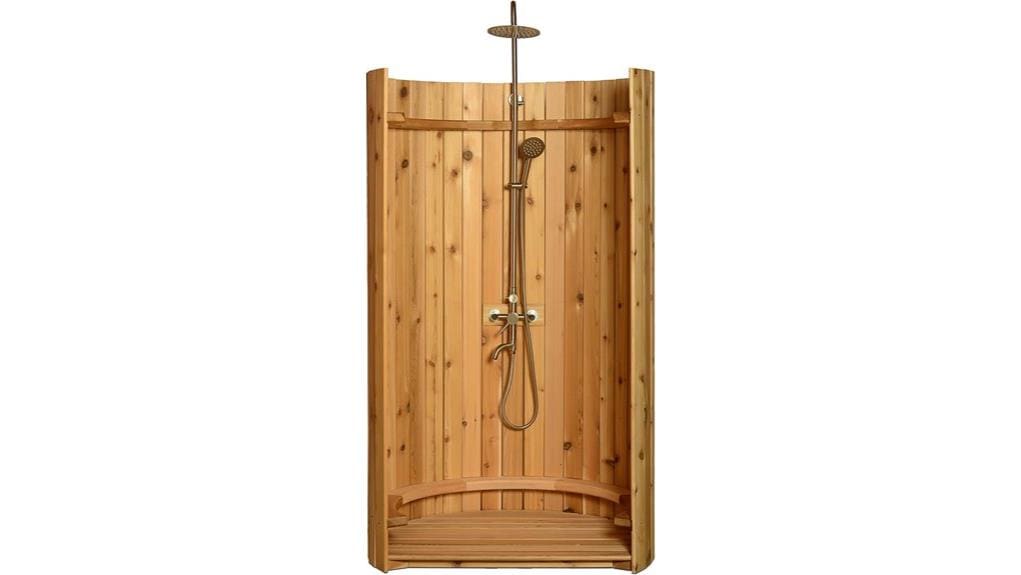 rustic cedar outdoor shower