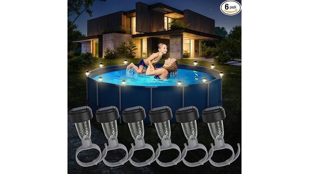 six pack solar pool lights