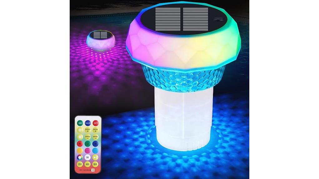 solar powered chlorine floater with light