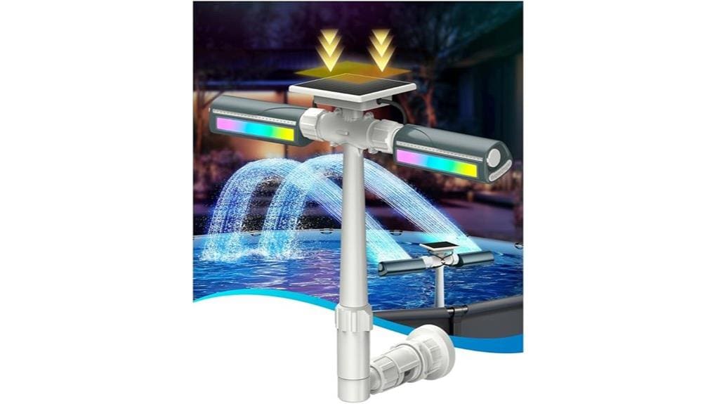 solar powered floating fountain device