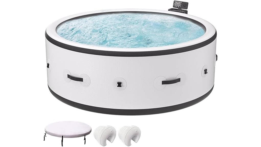 spacious four to six person whirlpool