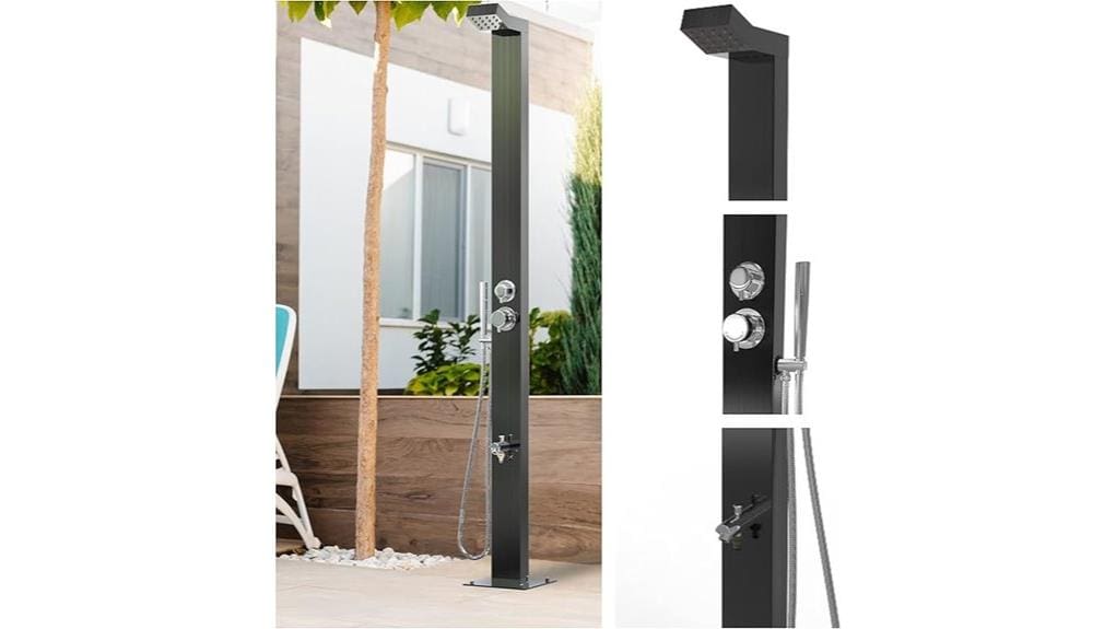stainless steel outdoor shower
