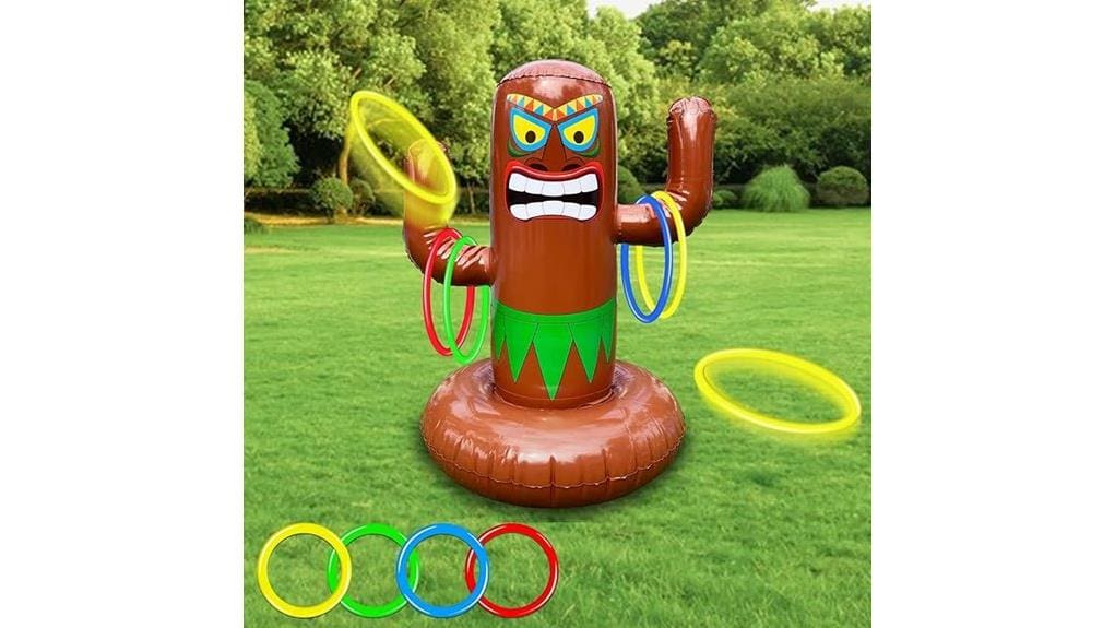 tiki luau inflatable ring toss